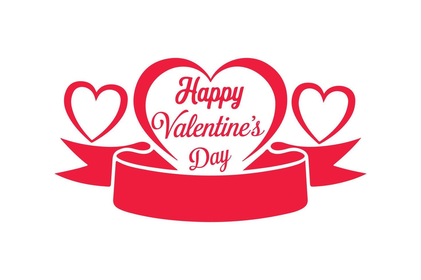 Happy Valentine's Day unique Typography romantic sticker. Typography Template Design. Valentine's Day sticker, Banner, wallpaper, elements background isolated poster Design Art Illustration. vector
