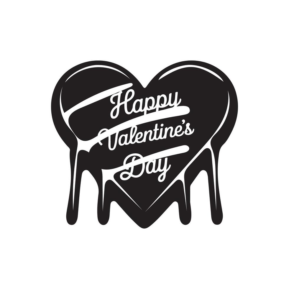Happy Valentine's Day unique Typography romantic sticker. Typography Template Design. Valentine's Day sticker, Banner, wallpaper, heart, elements background isolated poster Design Illustration. vector
