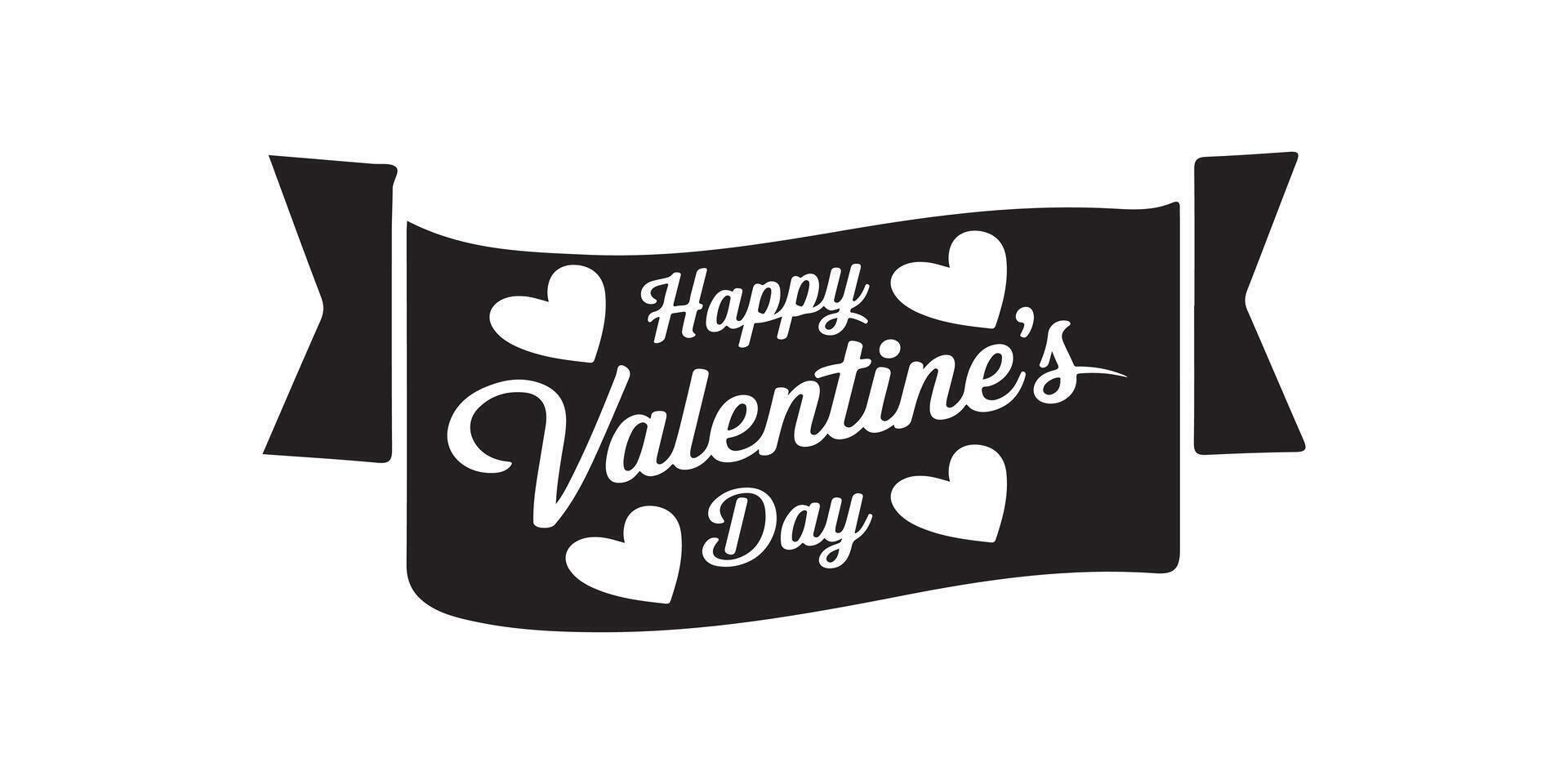 Happy Valentine's Day Typography romantic sticker. Typography Template Design. Valentine's Day sticker, Banner, wallpaper, heart, elements background isolated poster Design. vector