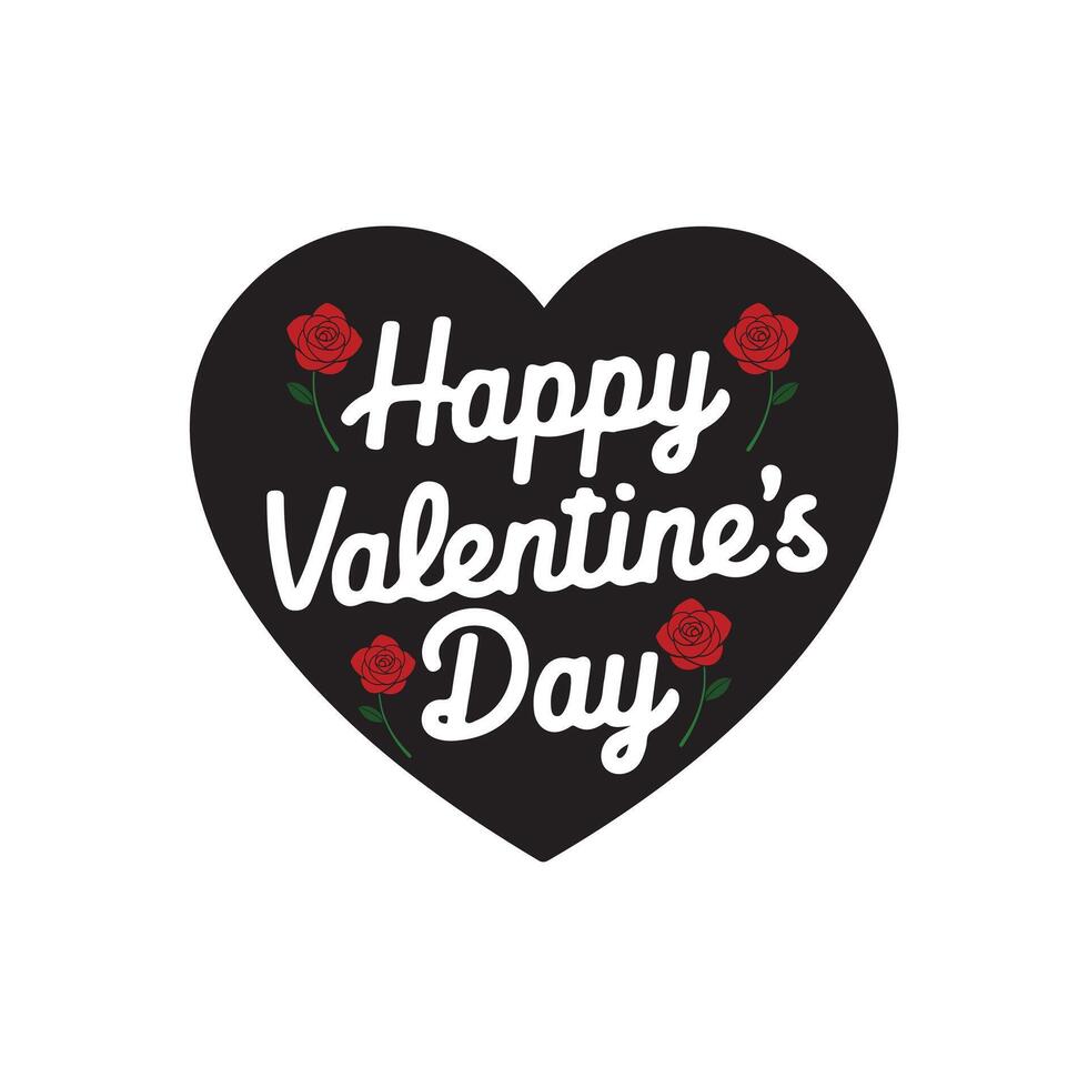 Happy Valentine's Day typography greeting, romantic art. Template Design. Valentine's Day Banner, wallpaper, heart, elements background isolated illustration poster 14 February. vector