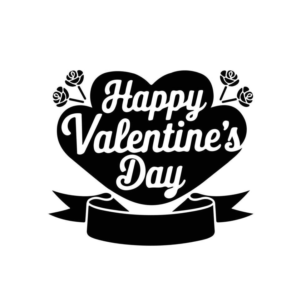 Happy Valentine's Day unique Typography romantic sticker. Typography Template Design. Valentine's Day sticker, Banner, wallpaper, heart, elements isolated poster Design Art Illustration vector