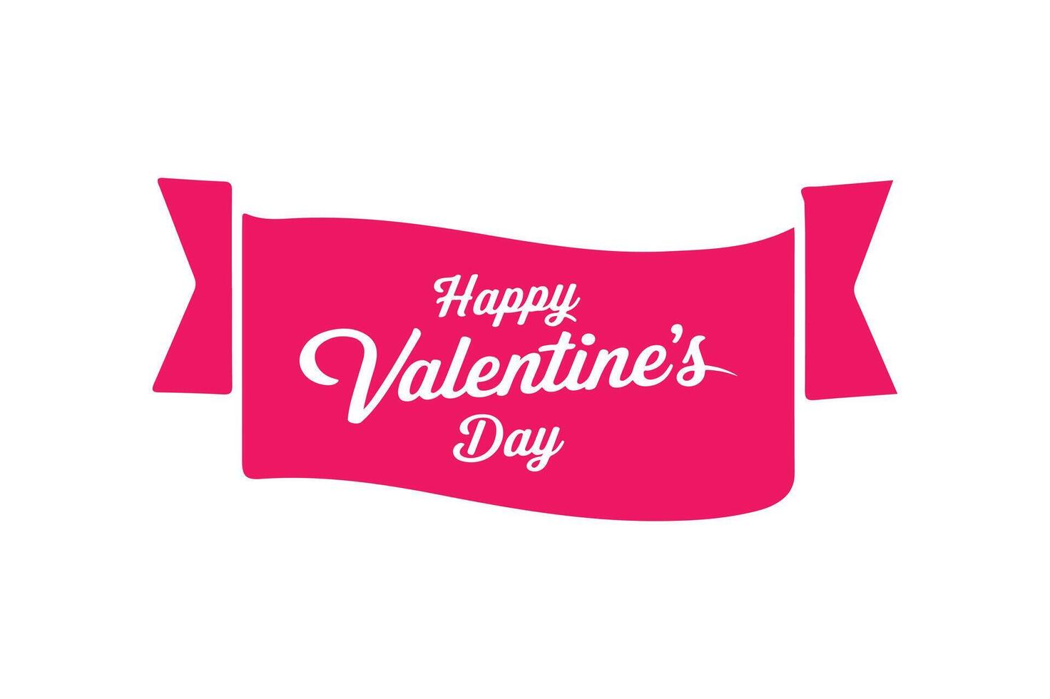 Happy Valentine's Day greeting, romantic sticker Typography Design. Valentine's Day sticker, Banner, wallpaper, heart, elements background isolated illustration poster 14 February. vector