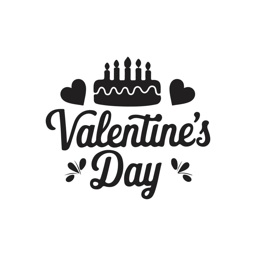 Happy Valentine's Day unique Typography romantic sticker. Typography Template Design. Valentine's Day sticker, Banner, wallpaper, heart, elements background poster Design Art Illustration. vector
