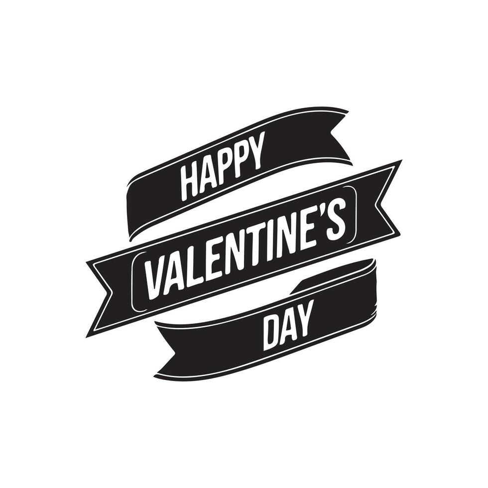 Happy Valentine's Day greeting, sticker. Typography Template Design. Valentine's Day sticker, Banner, wallpaper, heart, elements background isolated illustration poster 14 February. vector