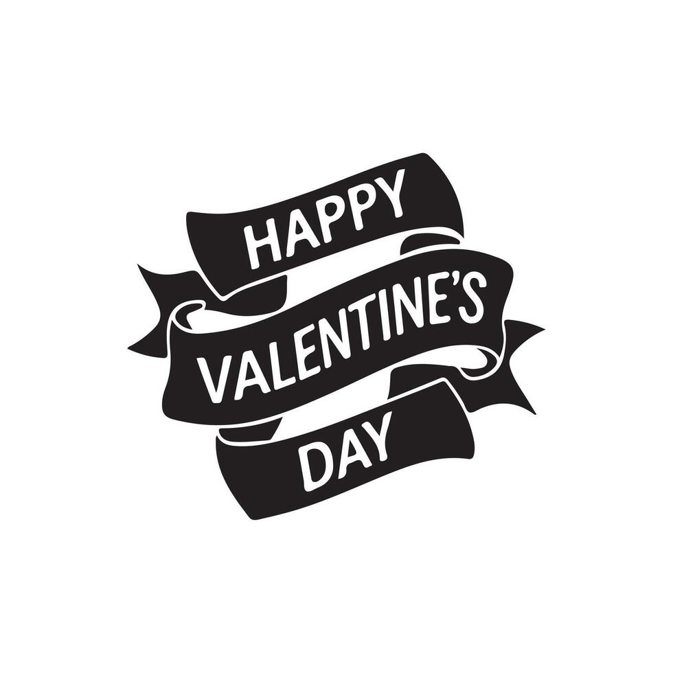 Happy Valentine's Day romantic sticker. Typography Template Design. Valentine's Day sticker, Banner, wallpaper, heart, elements background isolated illustration poster 14 February. vector