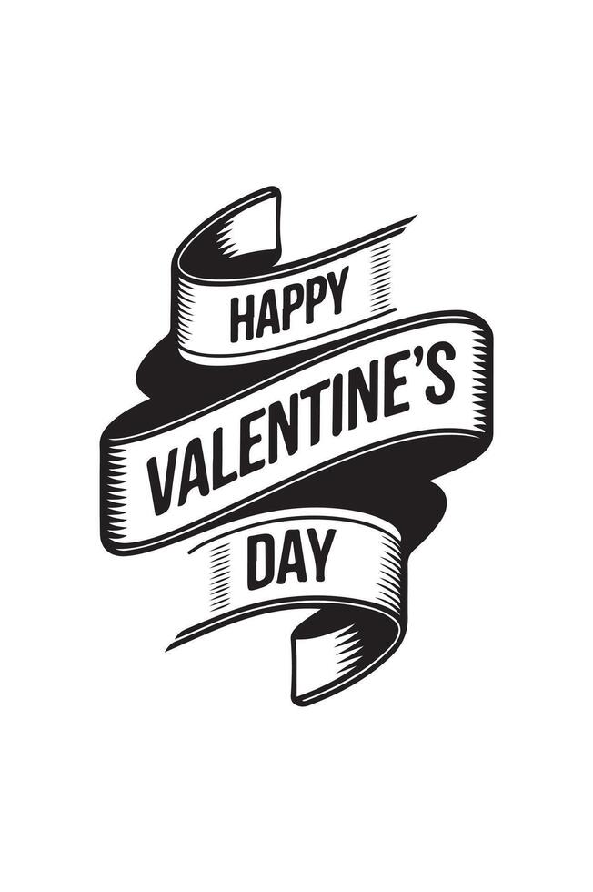Happy Valentine's Day Typography romantic sticker. Typography Template Design. Valentine's Day sticker, Banner, wallpaper, heart, elements poster Design. vector
