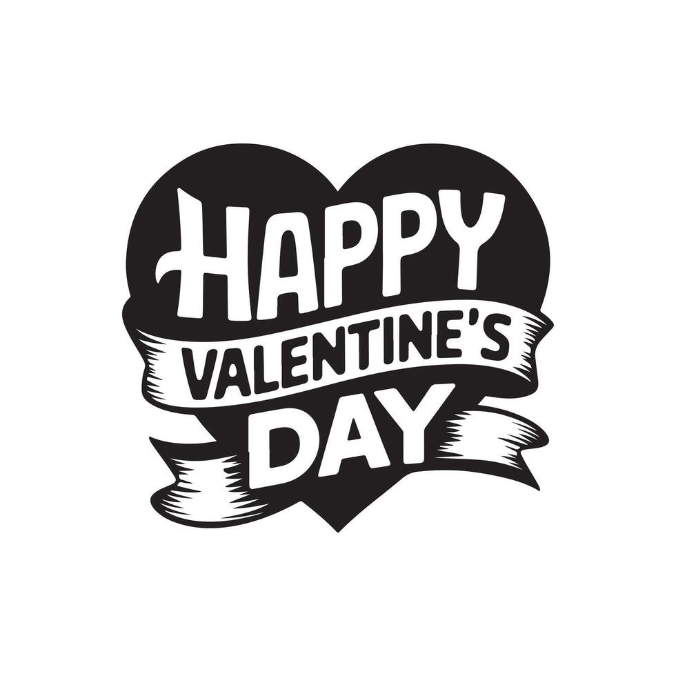 Happy Valentine's Day typography greeting, romantic art. Typography Template Design. Valentine's Day Banner, wallpaper, heart, elements background isolated poster 14 February. vector