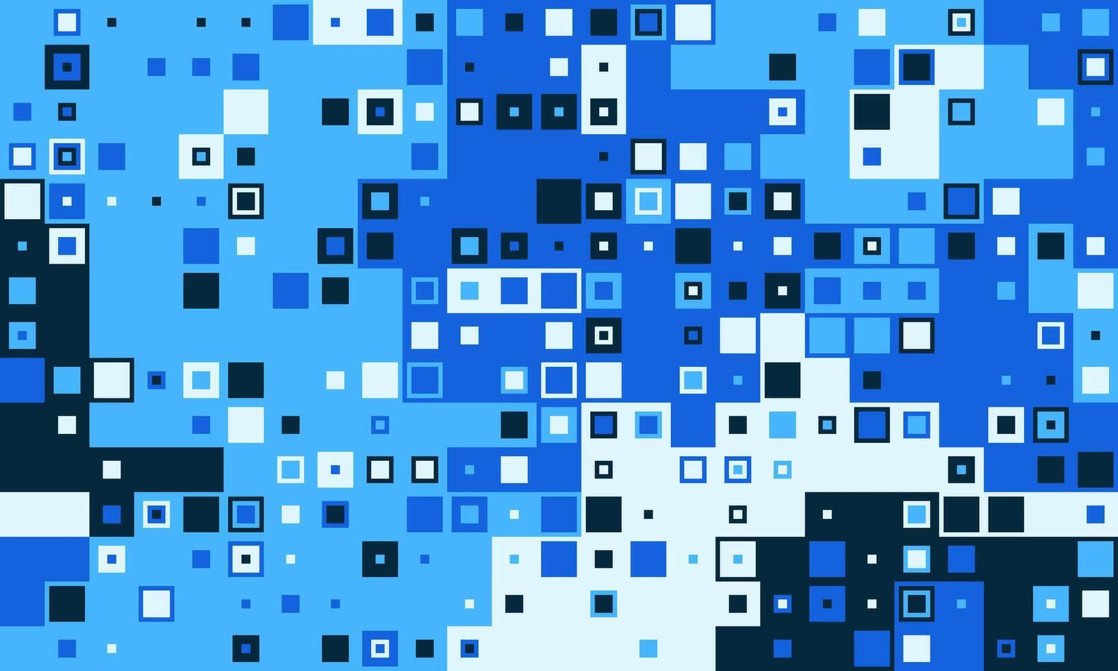 Block fun mosaic rectangle. Pattern illusion frame cube. Random craft party horizontal. vector