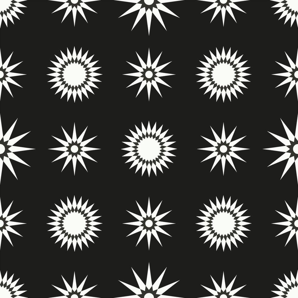 Abstract pattern of white stars on a dark background vector
