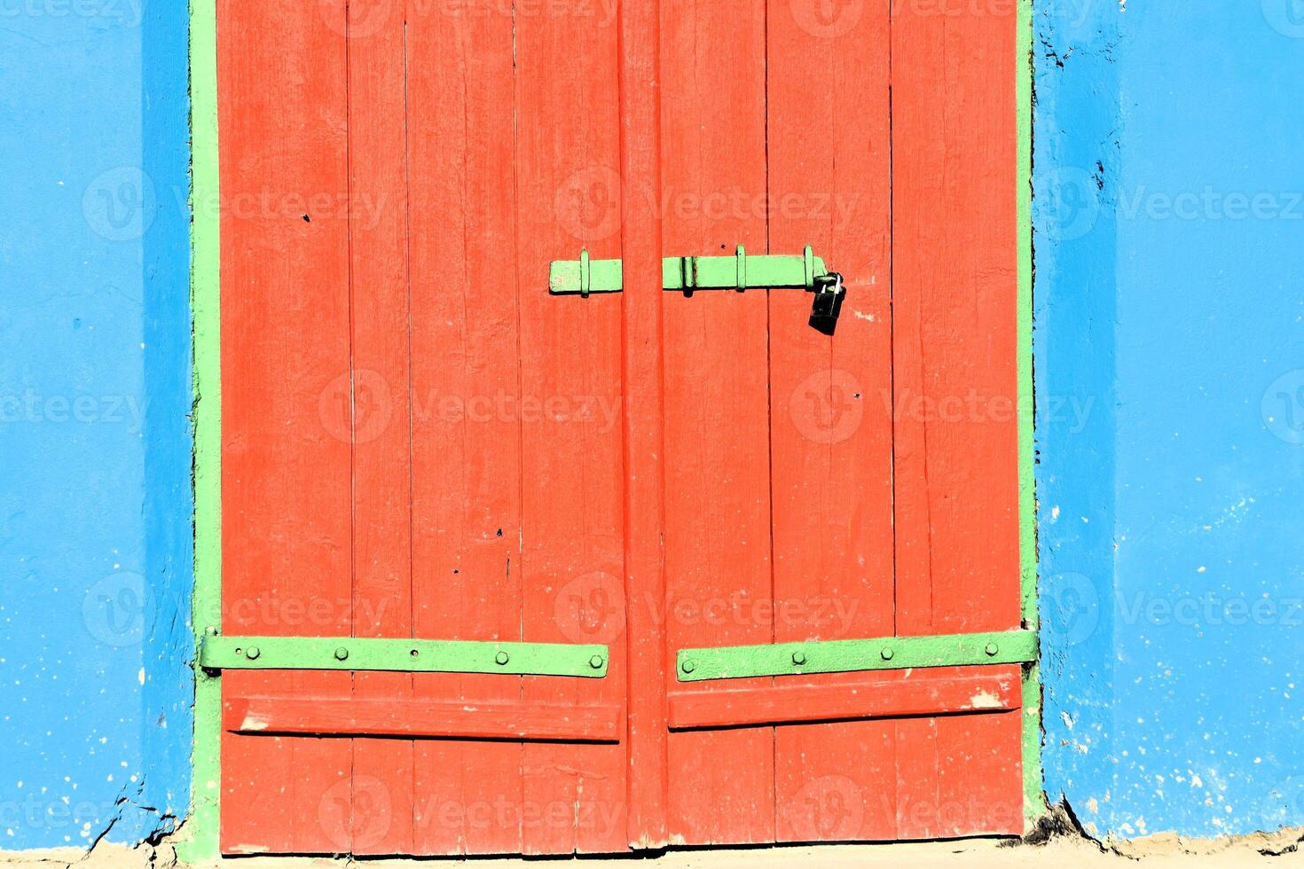 A Vibrant and Colorful Door that Features a Truly Unique and EyeCatching Design photo