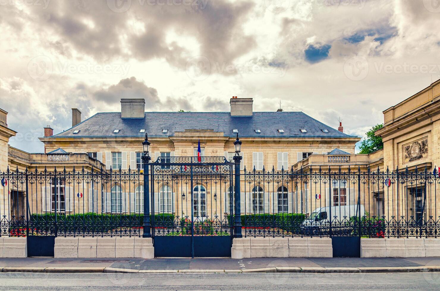 County Council of the Somme Conseil Departemental building in Amiens historical city centre, cloudy sky background, Somme department, Hauts-de-France Region, Northern France photo