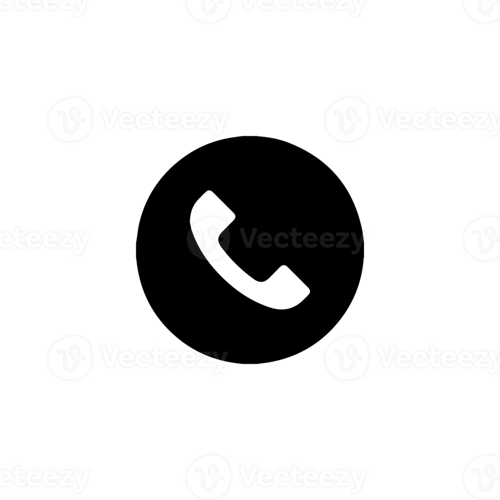 phone icon on white shape png