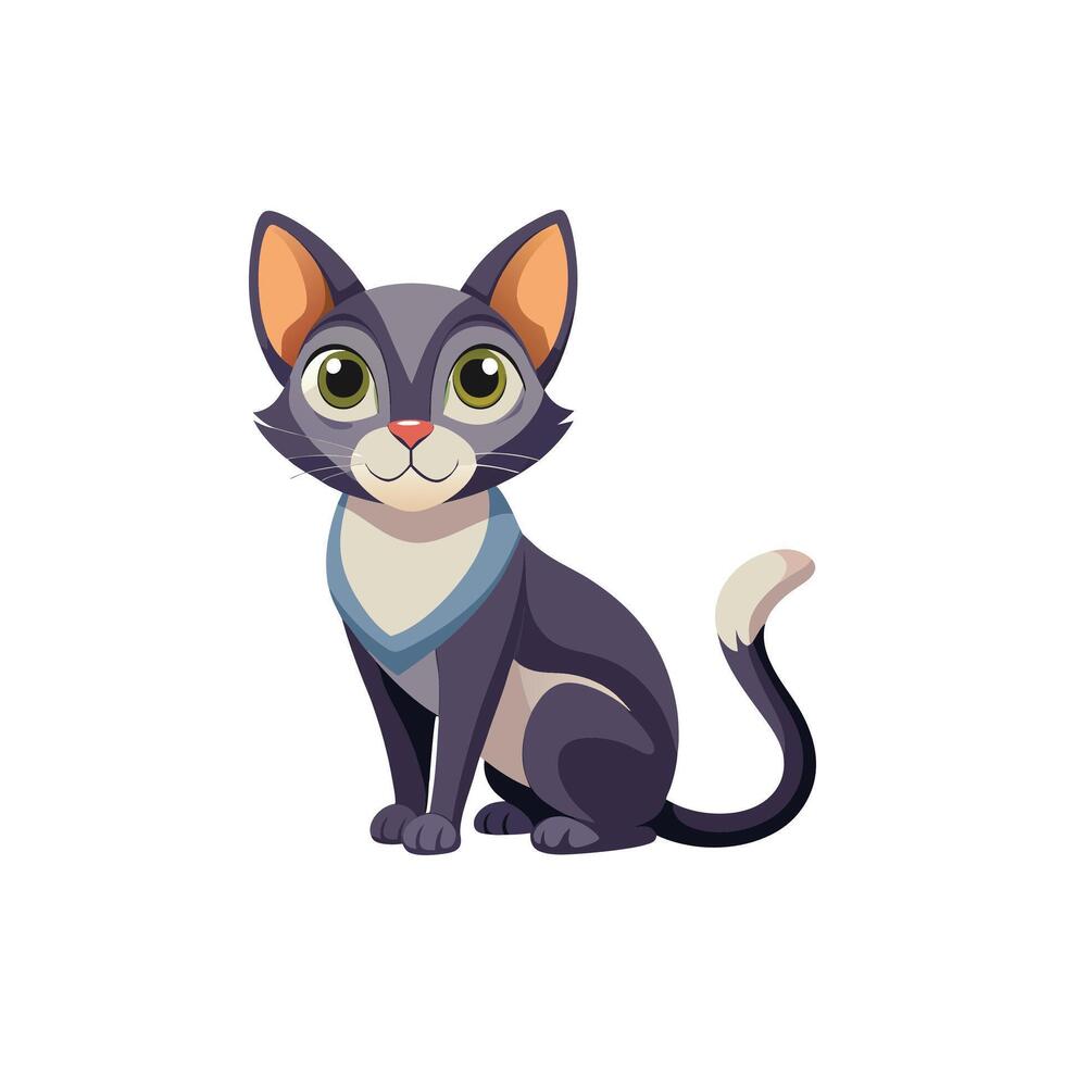 Playful Cat Illustration Design for Pet Lovers vector