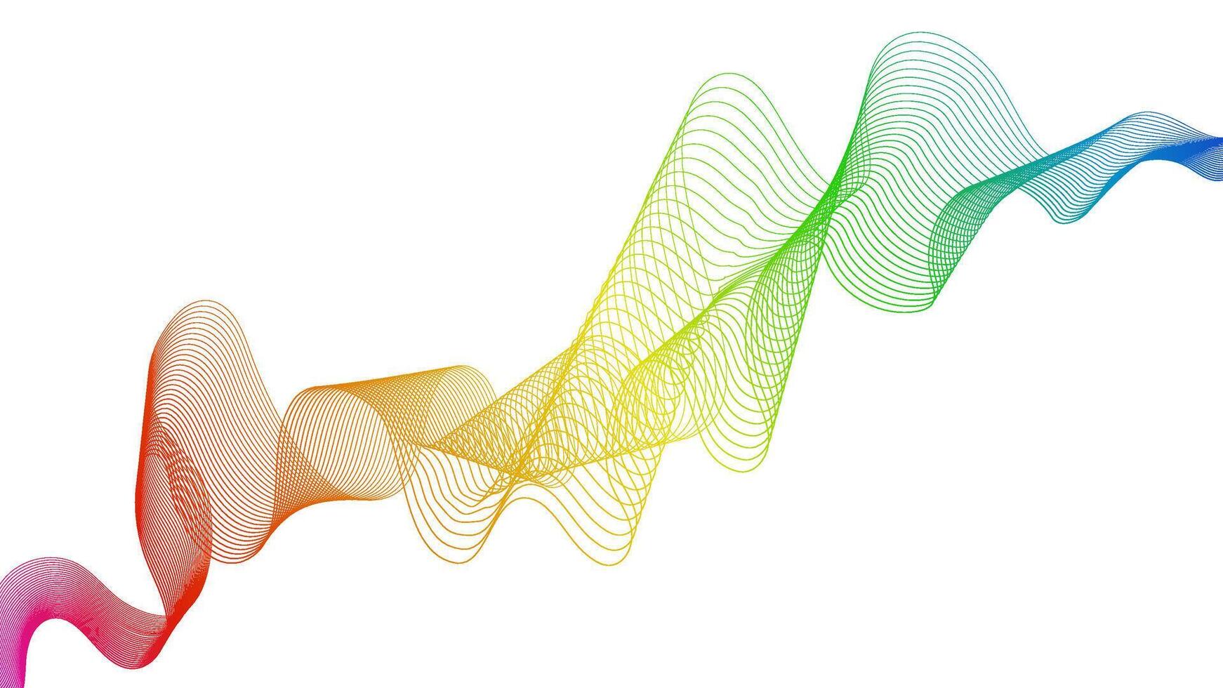 Abstract backdrop with colorful wave gradient lines on white background. Modern technology background, wave design vector