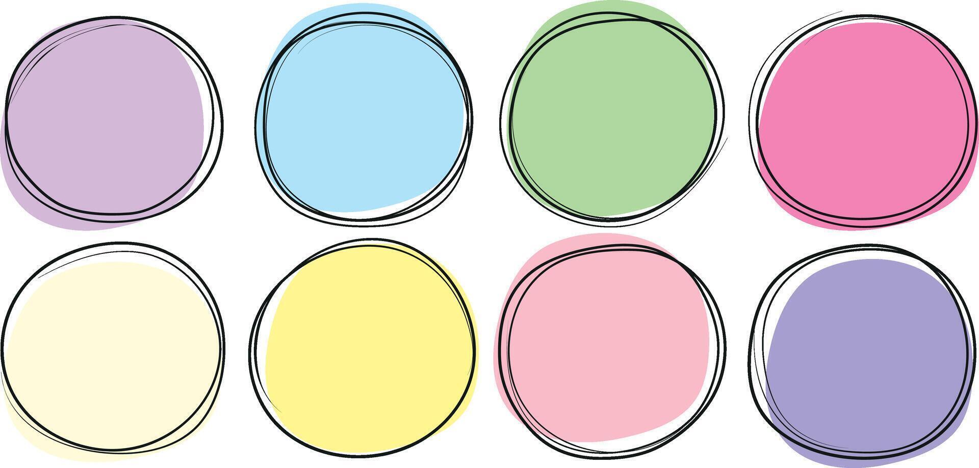 Colorful bright frame for text one line illustration doodle sketch hand drawn on transparent background illustration vector