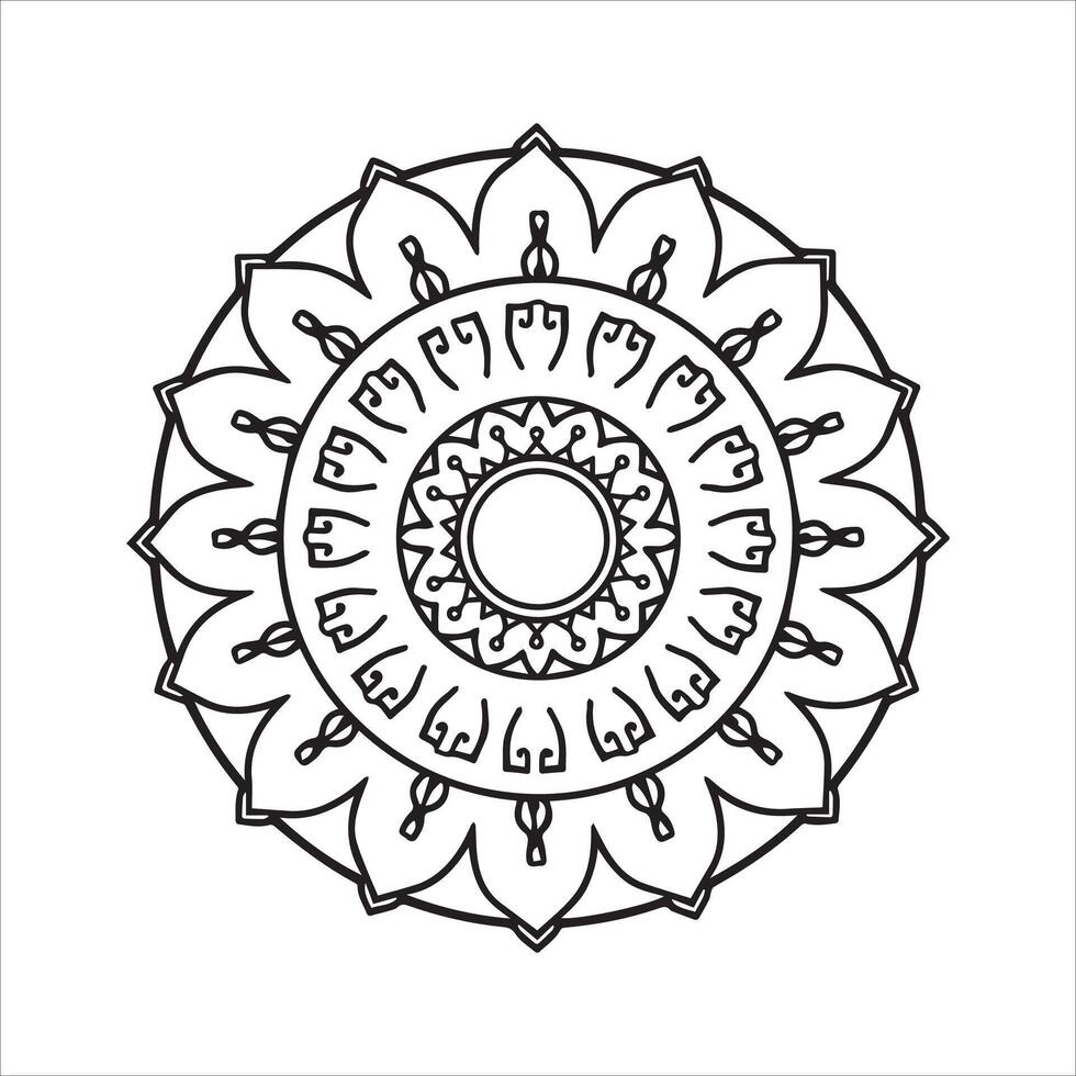 Mandala Linear Design vector