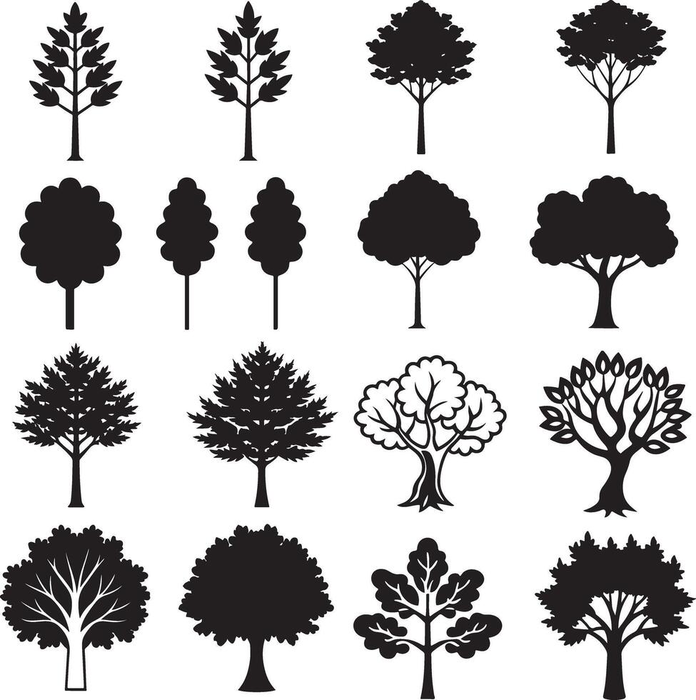 line art tree image vector