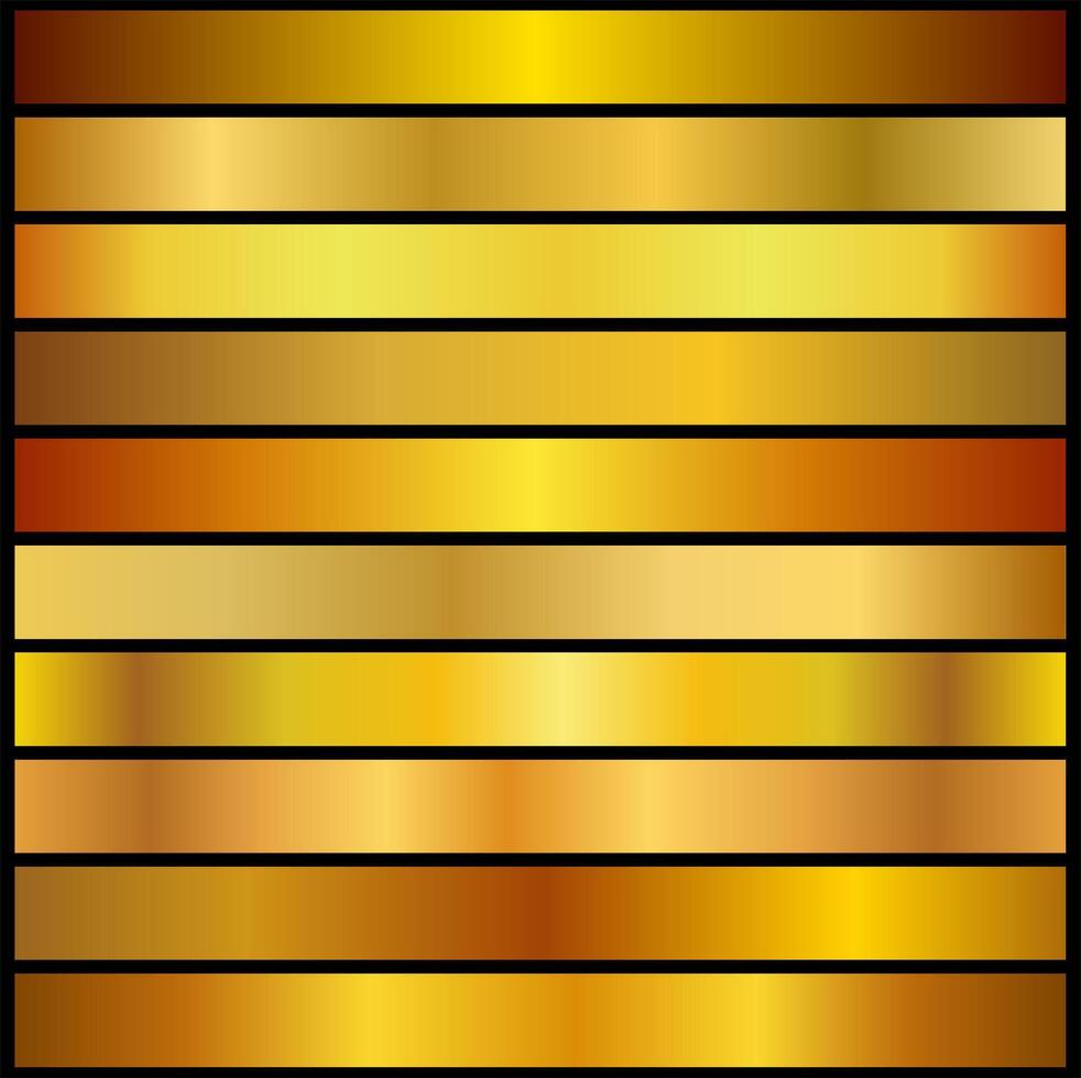 Gold gradient texture background collection vector