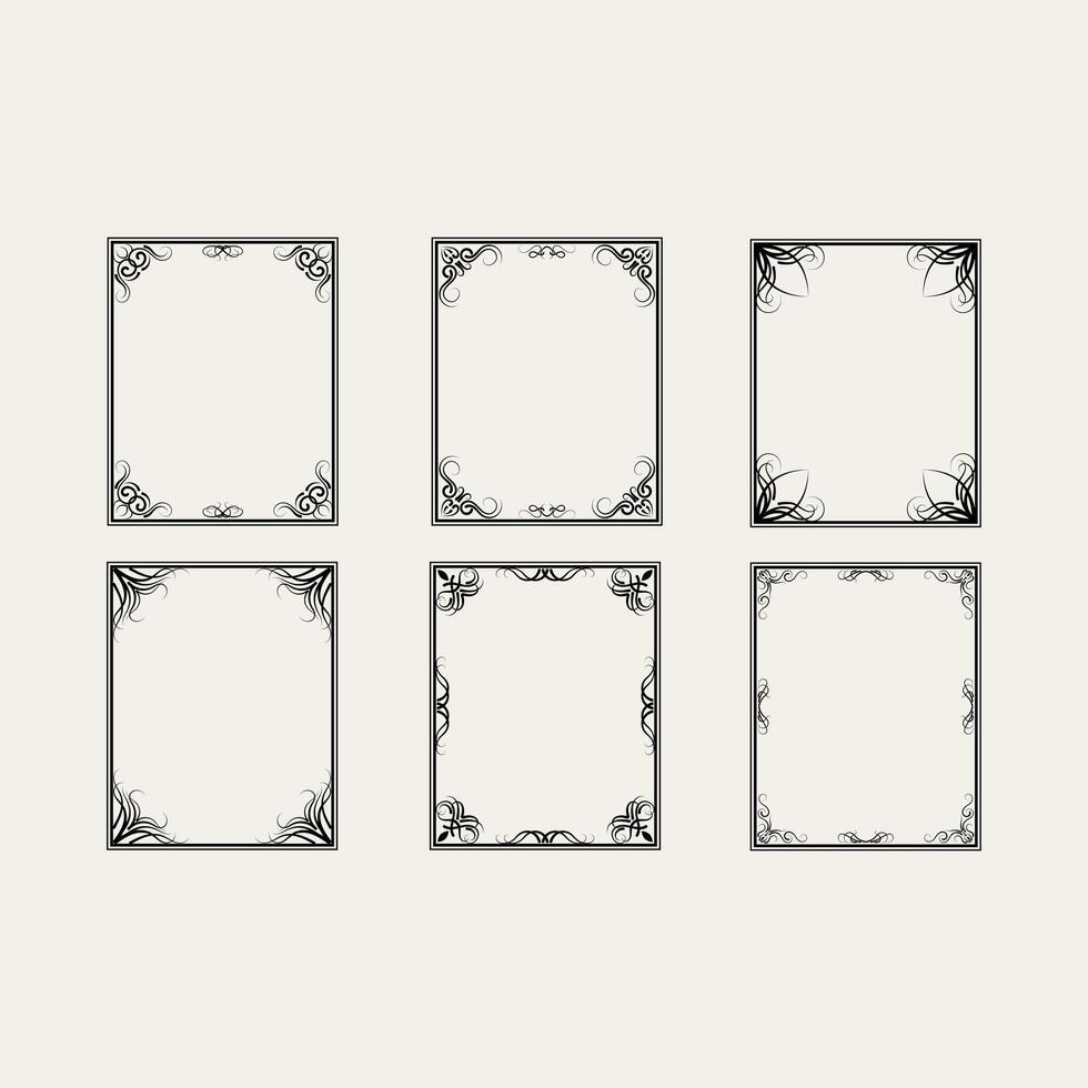 set of a4 size frames vector