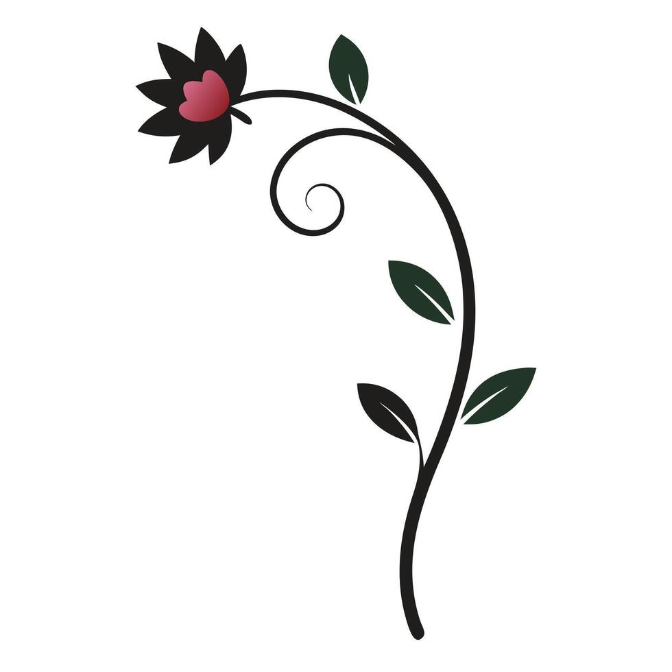 Botanical Corner Ornament Illustration for Projects vector