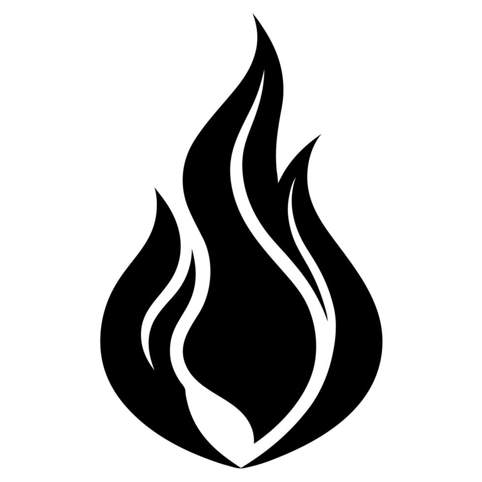 Elegant Fire Silhouette Corner Ornaments for Creative Design vector