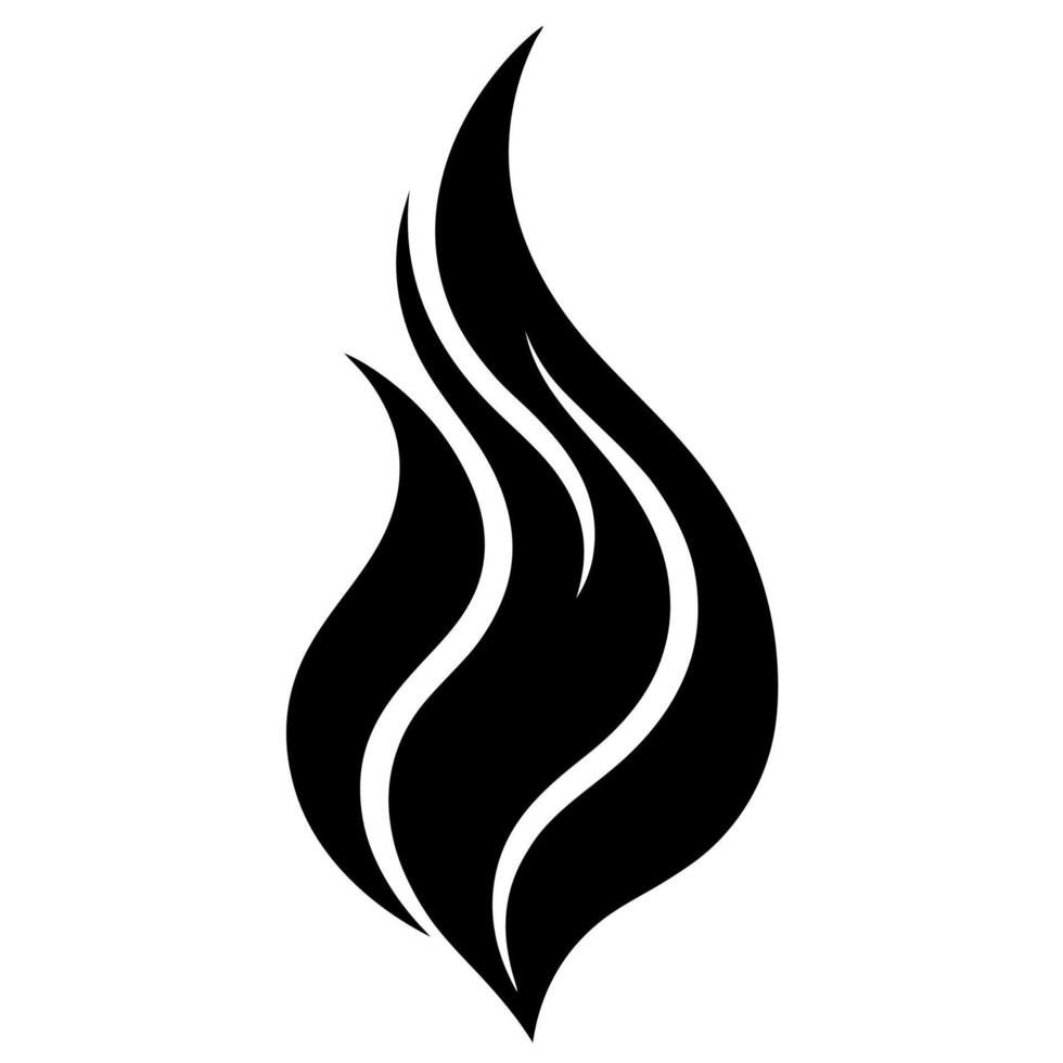 Elegant Fire Silhouette Corner Ornaments for Creative Designs vector