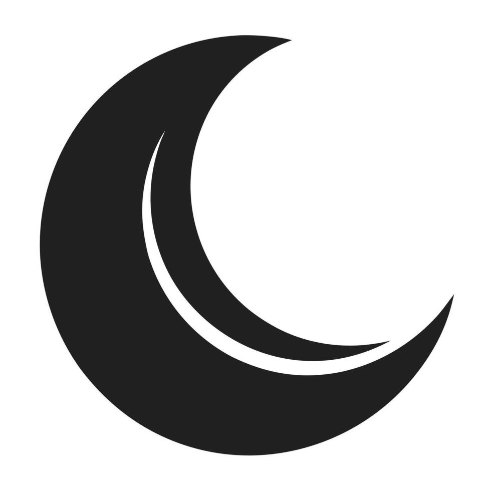 Moon Icon Silhouette Corner Element Ornaments for Creative Design vector