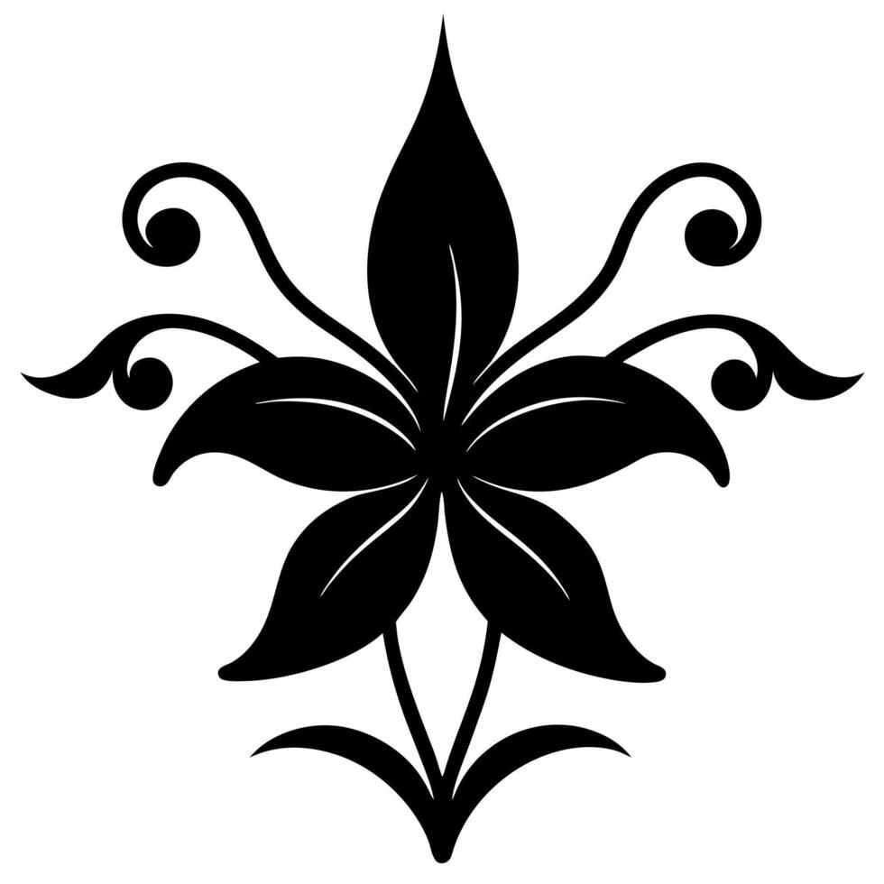 Stylish Flower Silhouette for Decorative Artwork vector