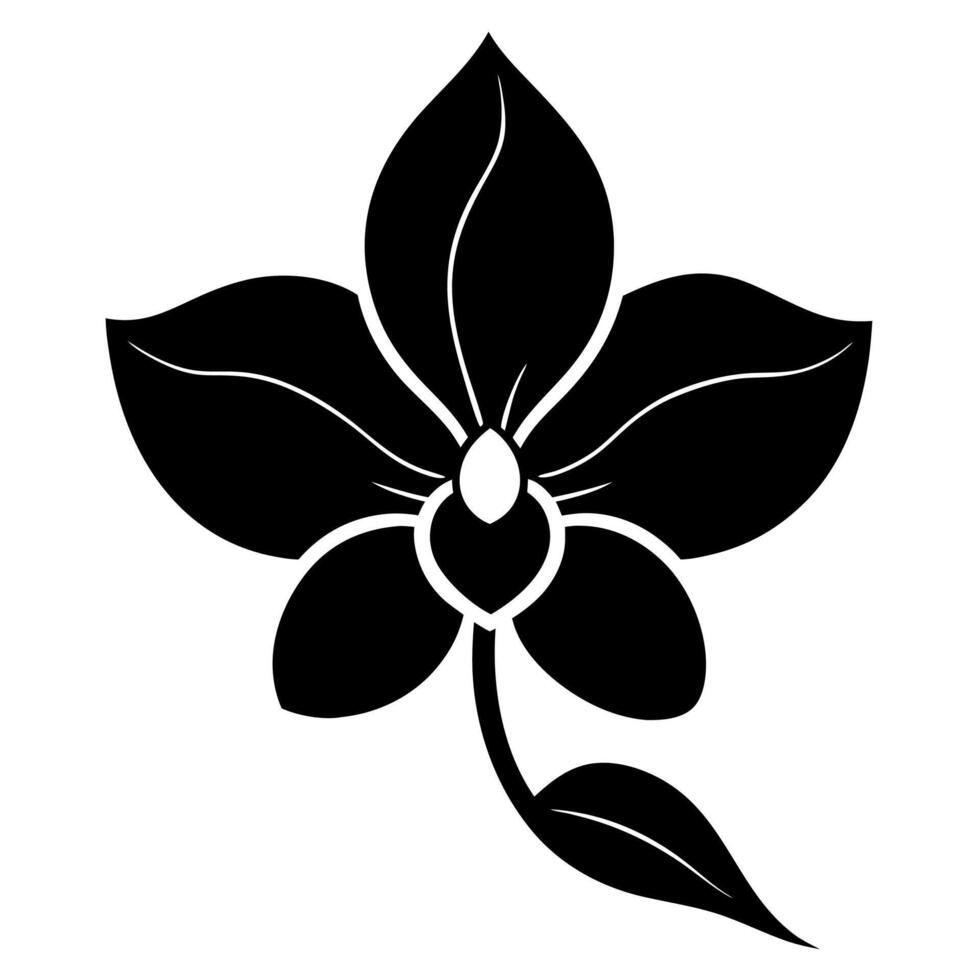 Floral Silhouette Design with Corner Ornament Projects and Digital Graphics vector