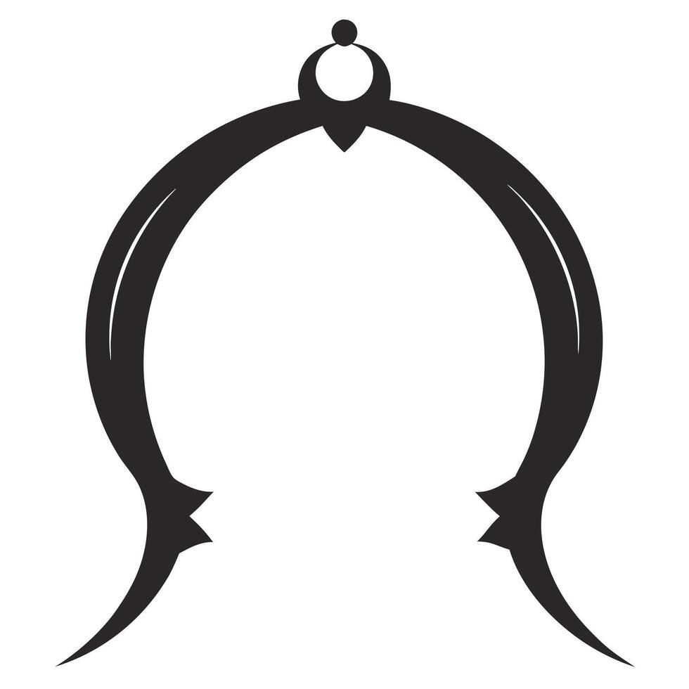 Minimalist Floral Silhouette for Design Projects vector
