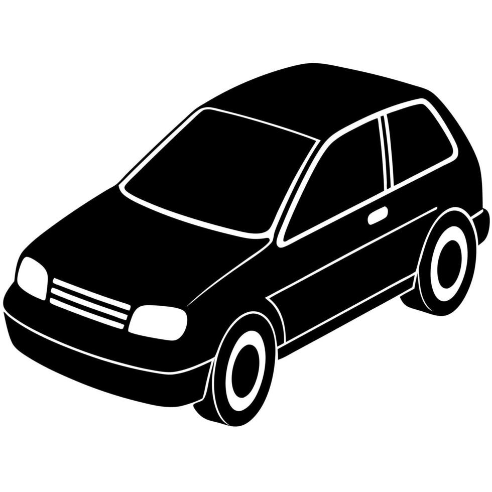 Sleek Automotive Car Silhouette Illustration Creative Design Projects vector