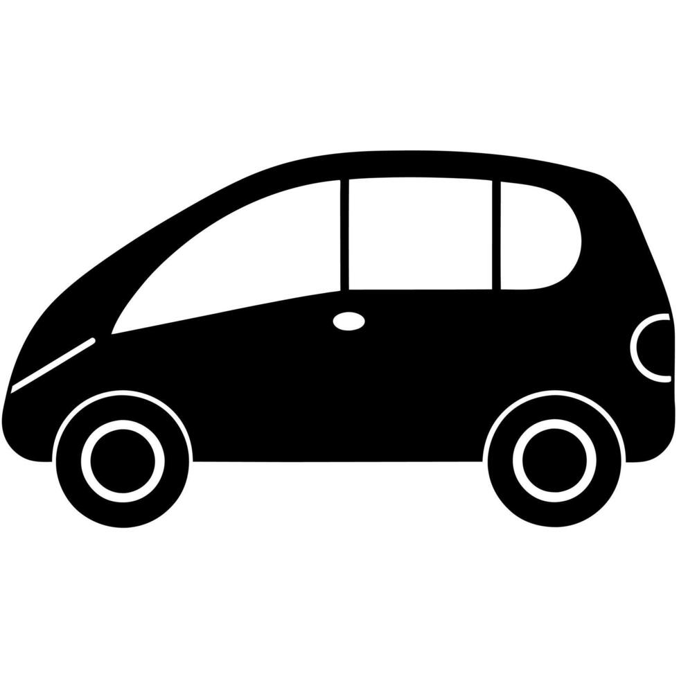 Clean Car Silhouette Illustration Modern Design Transportation vector
