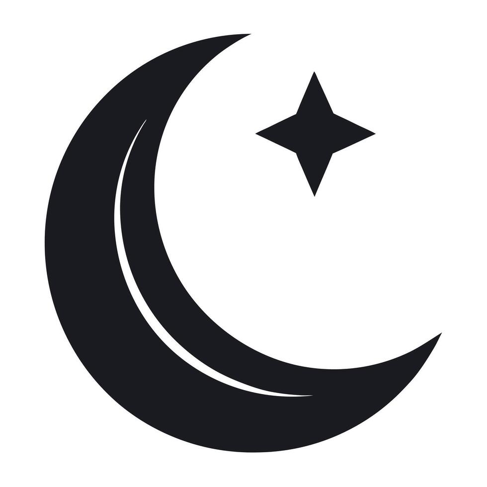Moon Icon Silhouette Corner Ornaments for Creative Design vector
