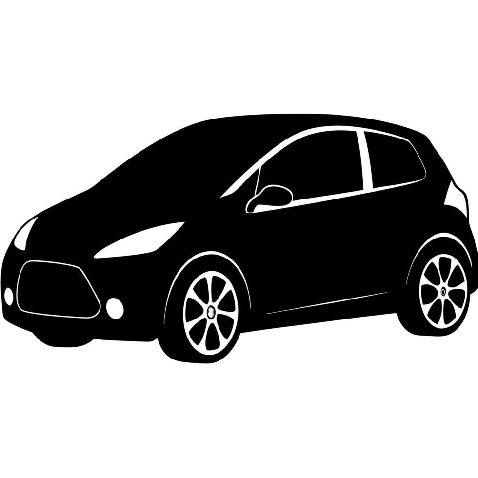 Professional Car Icon Design Silhouette for Logos vector