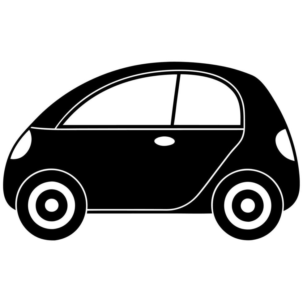 Minimal Car Icon Silhouette Design Illustration Automotive and Branding vector
