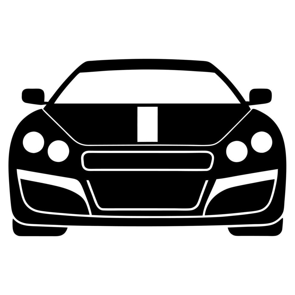 Sleek Automotive Car Silhouette Illustration Perfect Creative Design Project vector