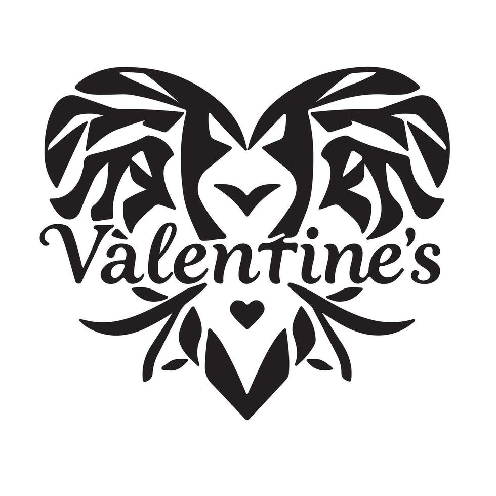 Valentine's day logo with a heart shape vector