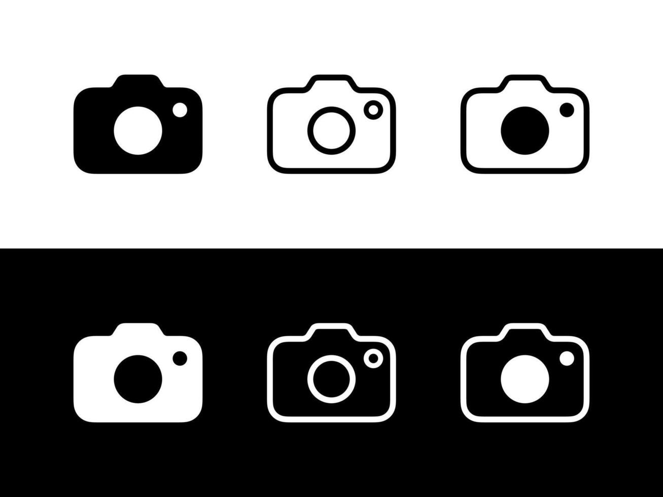 Camera icons set. Photography icon set vector