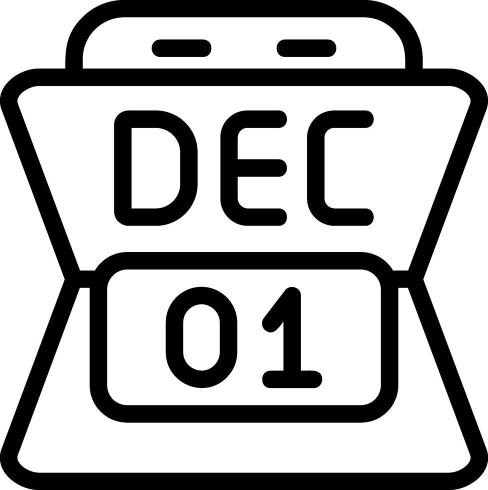 December 1 Icon vector