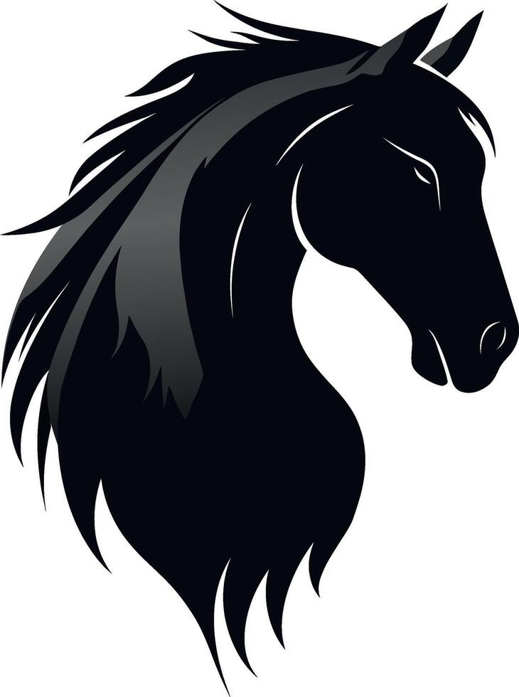 Elegant Rearing Horse in Motion with Flowing Mane and Bold Design vector
