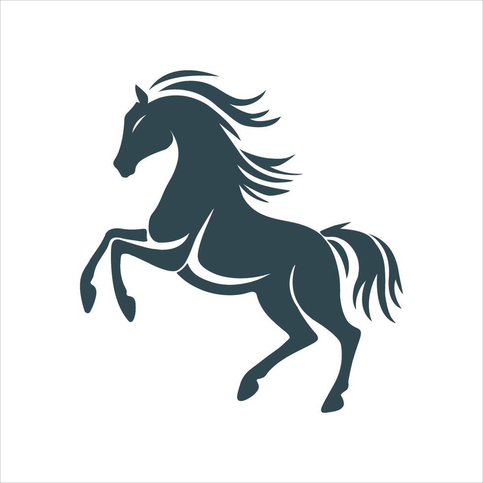 Modern Horse Silhouette Art with a Bold and Graceful Design on White vector