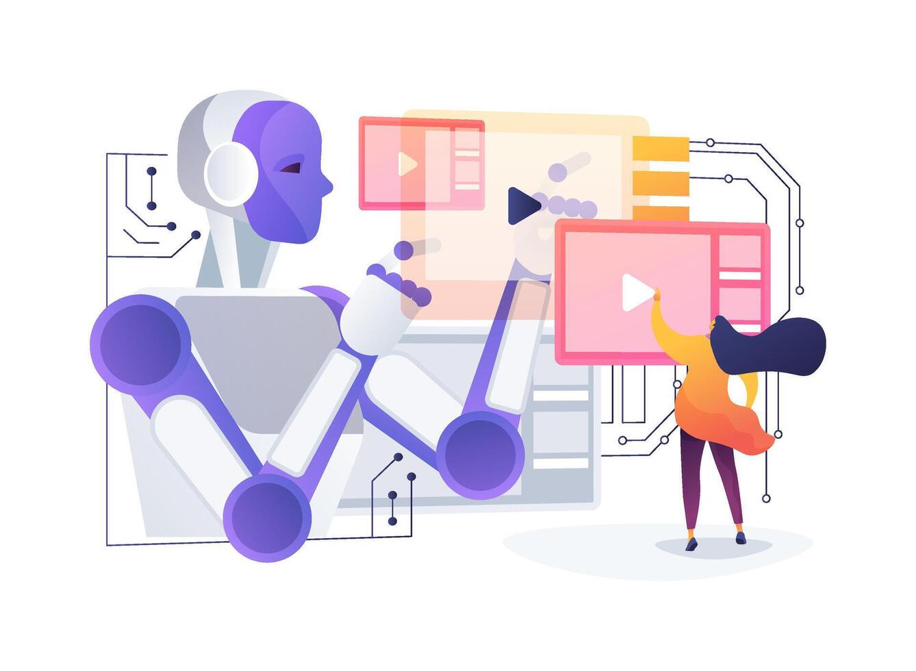 AI-Driven Content Personalization abstract concept illustration. vector