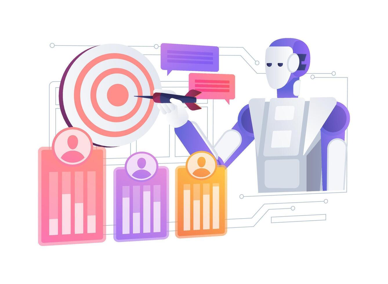 AI-Driven Sentiment Analysis for Campaigns abstract concept illustration. vector