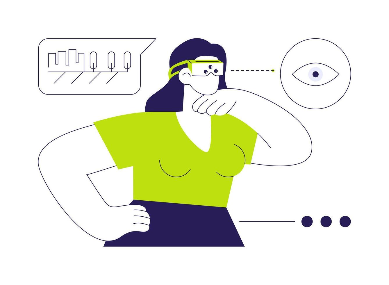 Electronic sight abstract concept illustration. vector