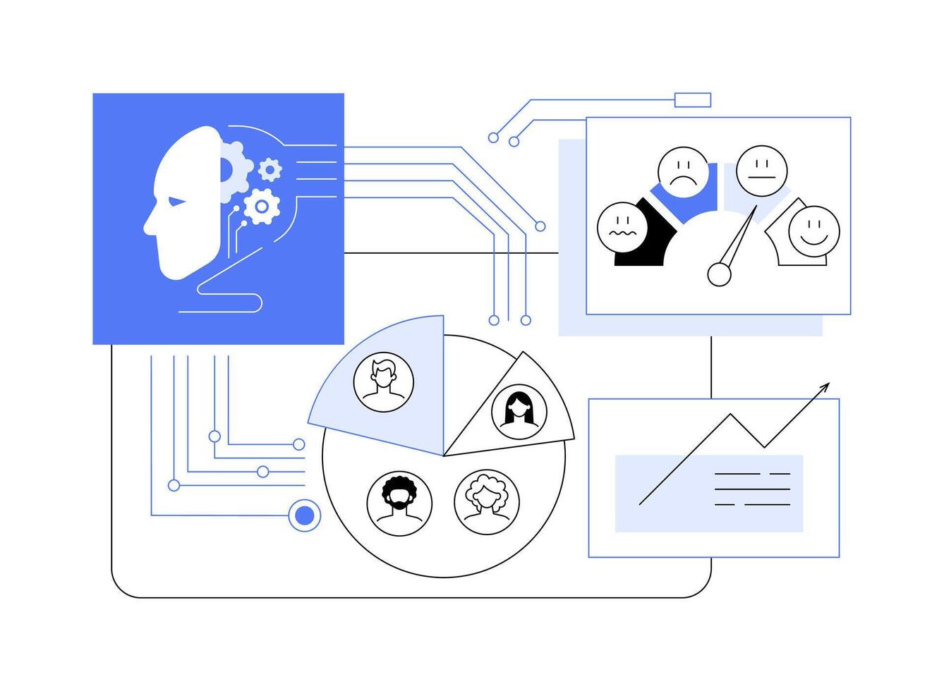 AI-Driven Service Recovery abstract concept illustration. vector
