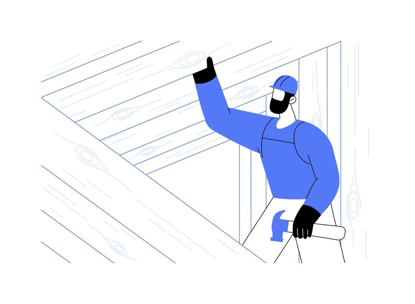 Professional builder isolated cartoon illustrations. vector