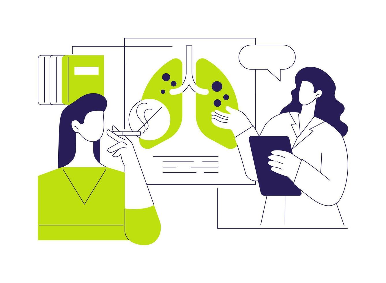 Smoking cessation abstract concept illustration. vector