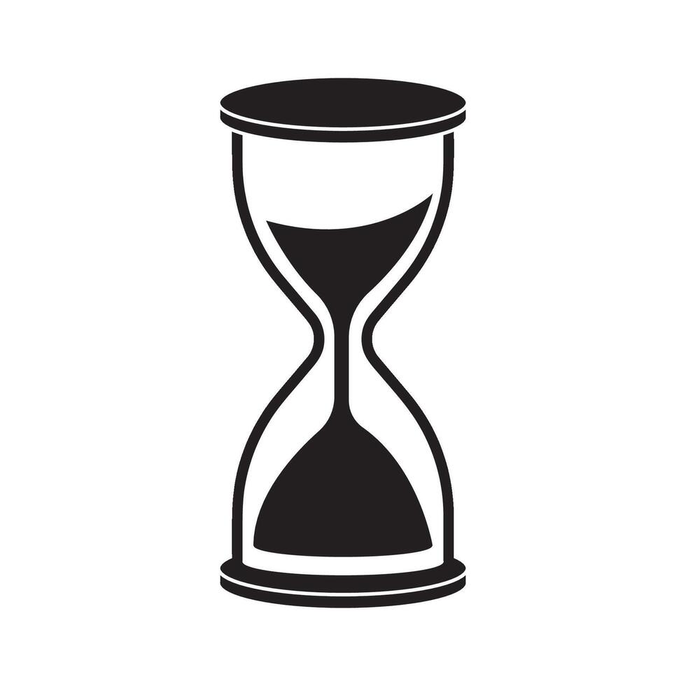 sand timer icon illustration design template vector