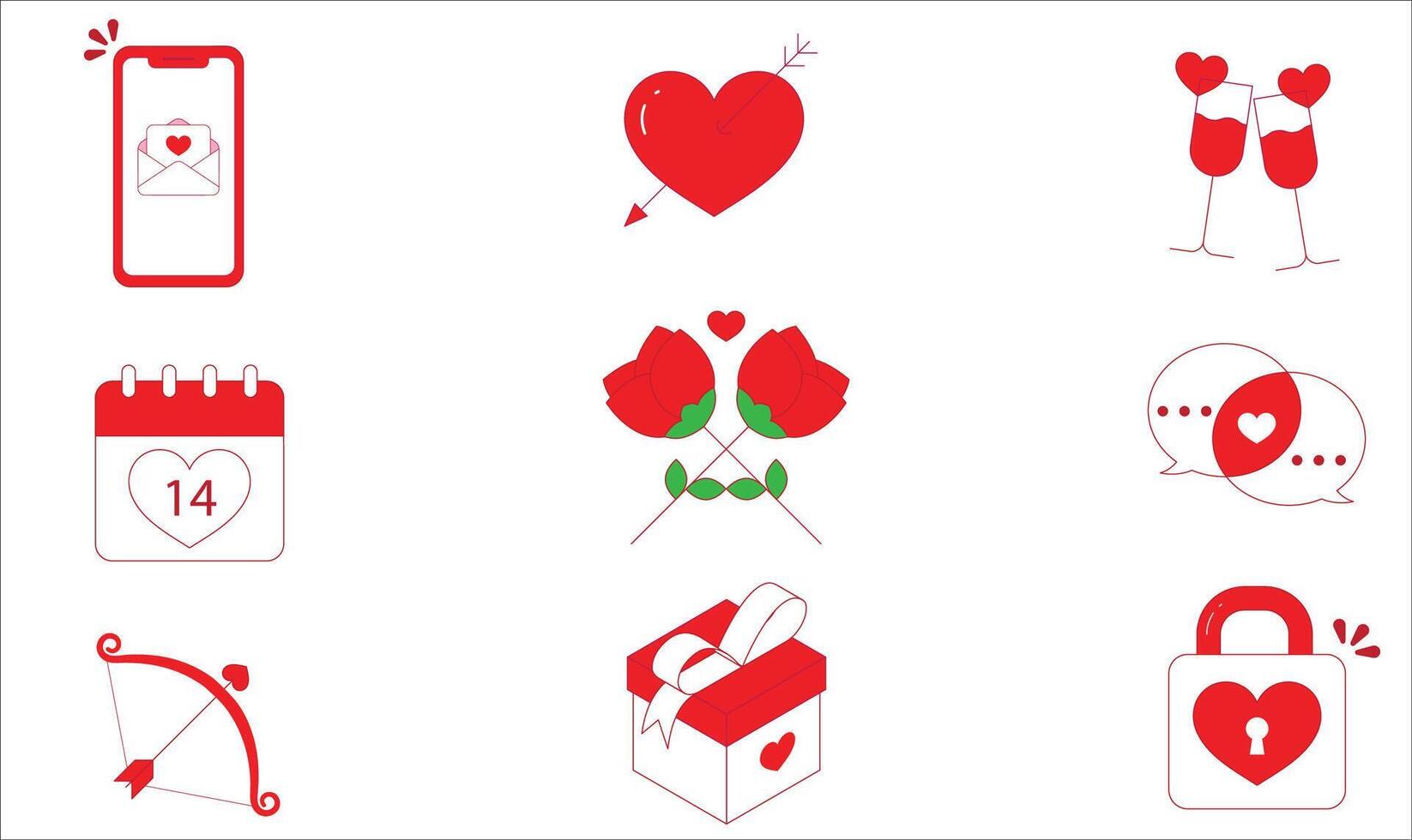 valentines day icon vector