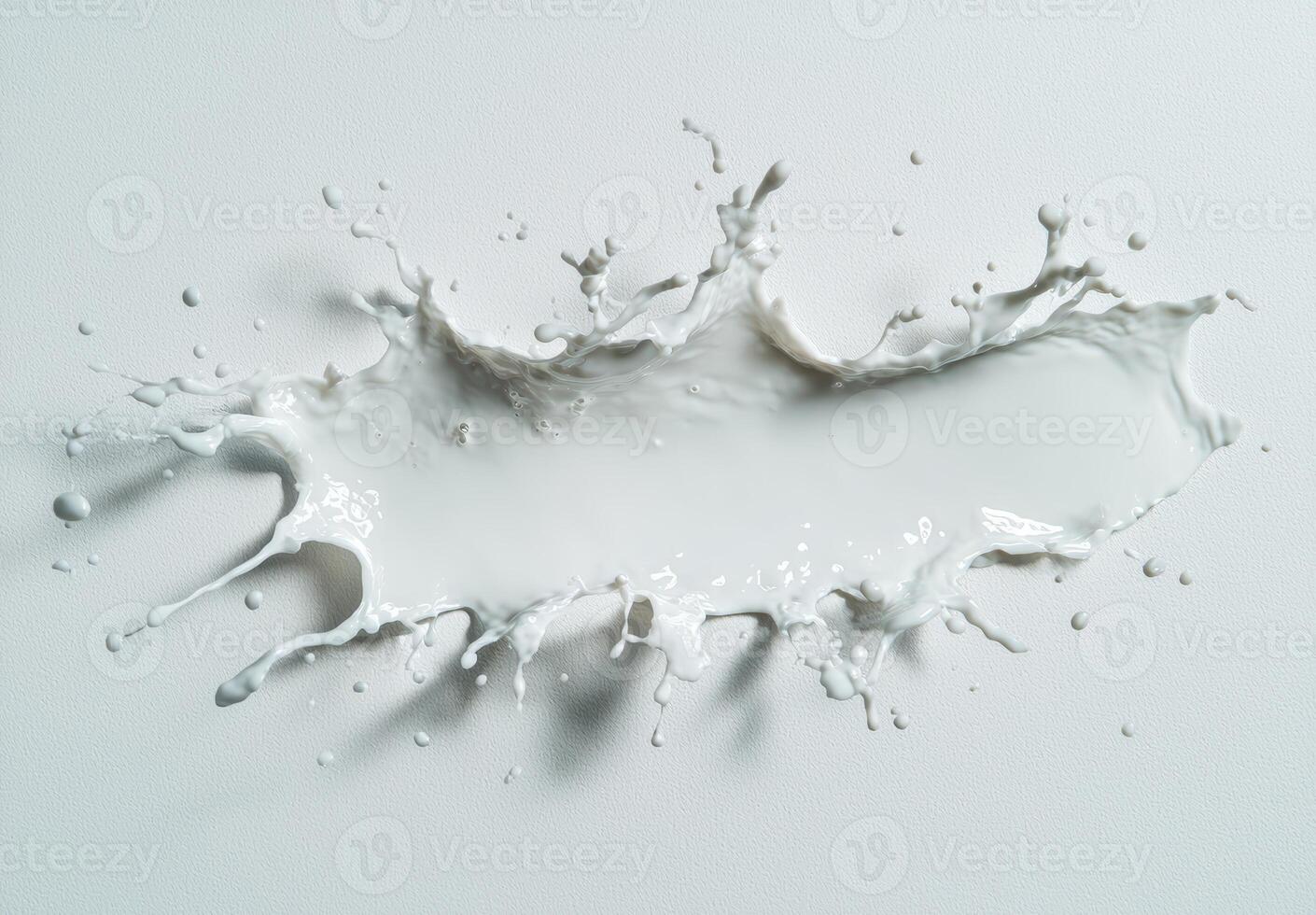 Splash of white liquid on white background photo